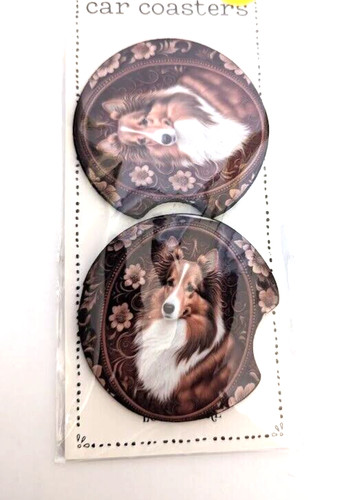 Set new collie dog car - set,