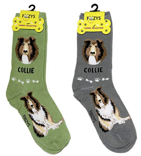 Collie dog socks - collie,