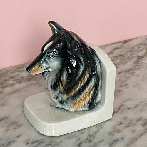 Vintage ceramic collie dog - collie,